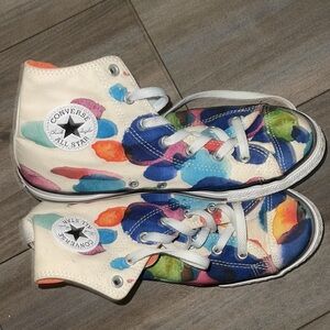 Converse All Star SplatterPaint HiTops Sneaker Junior Sz. US6 Chuck Taylor